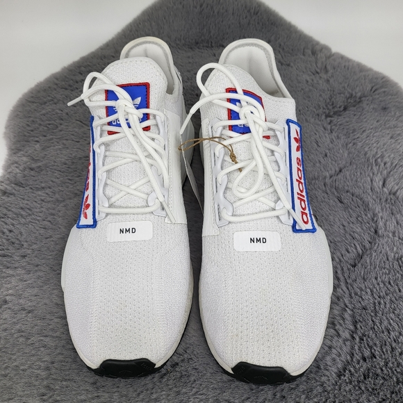 Adidas NMD R1 V2 White Logo Patch Men's Shoes - Picture 2 of 7